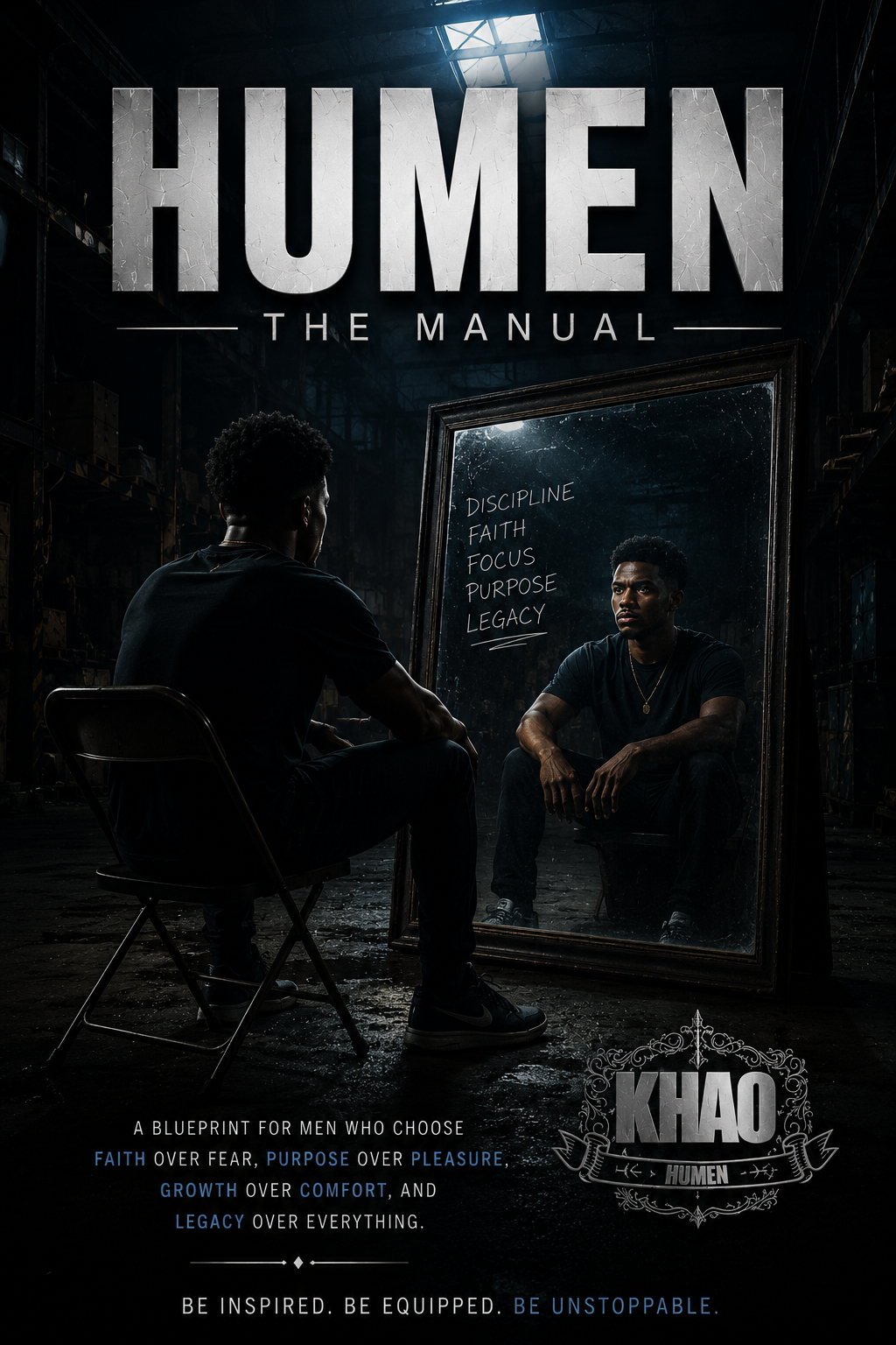 HUMEN The Manual cover — a man facing his reflection